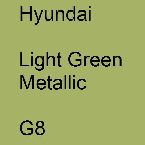 Hyundai, Light Green Metallic, G8.